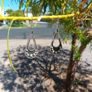1970s Taxco Sterling Silver Teardrop Earrings